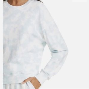 RAILS Ramona Light Blue Tie Dye crop crew neck Sweatshirt- Size XS